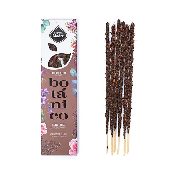 Sagrada Madre Encens botanique Clous de girofle et Rose -- ±20g