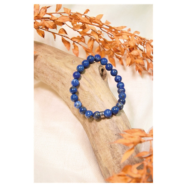 Bracelet Lapis-Lazuli Perles rondes 8 mm
