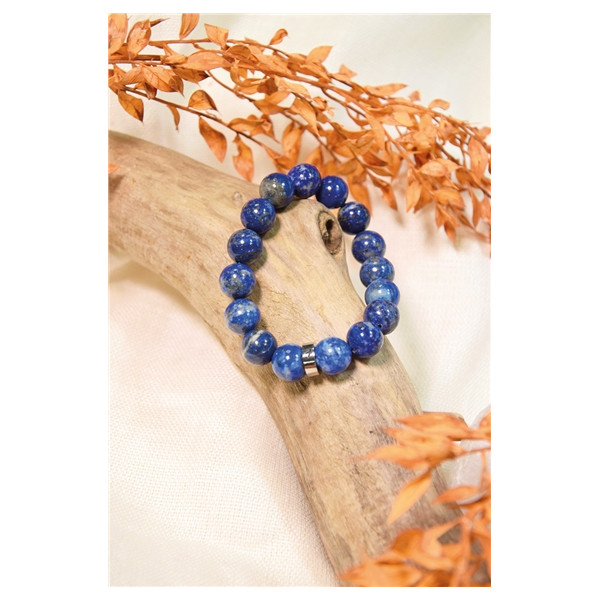 Bracelet Lapis-Lazuli Perles rondes 10 mm