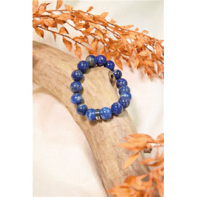 Bracelet Lapis-Lazuli Perles rondes 12 mm