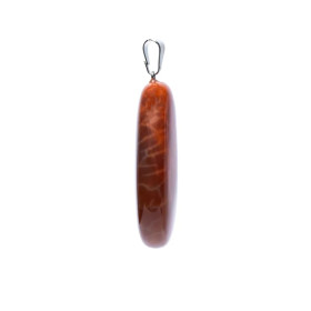 Pendentif en agate de feu en forme de goutte -- ±3,5-4cm
