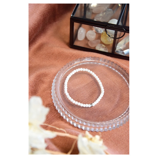 Bracelet Pierre de Lune Perles rondes 4 mm