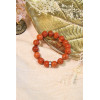 Bracelet Jaspe Rouge Perles rondes 12 mm