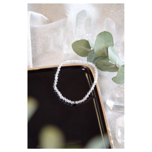 Bracelet Cristal de Roche Perles rondes 4 mm