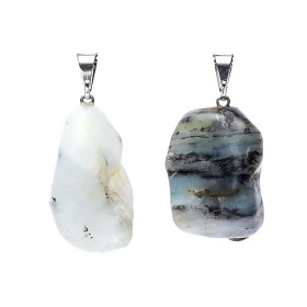 Pendentif en pierre précieuse d'opale andine percée -- ±2 cm