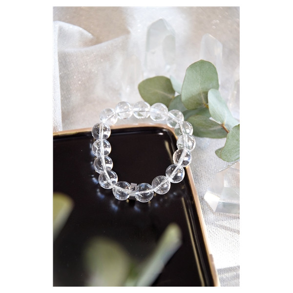 Bracelet Cristal de Roche Perles rondes 12 mm