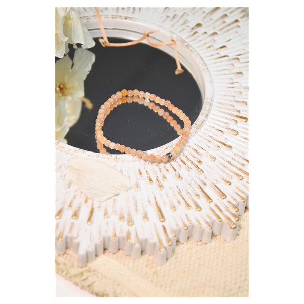 Bracelet Pierre de Soleil Perles rondes 4 mm