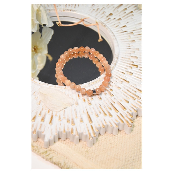Bracelet Pierre de Soleil Perles rondes 6 mm