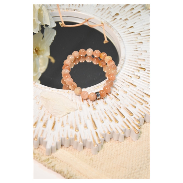 Bracelet Pierre de Soleil Perles rondes 8 mm