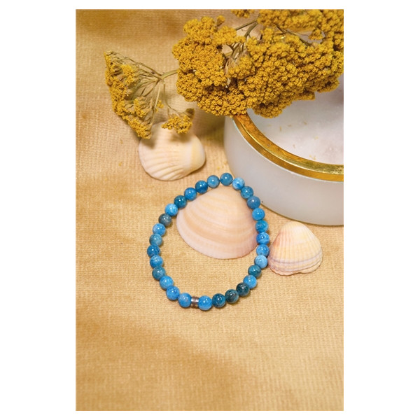 Bracelet Apatite Perles rondes 6 mm