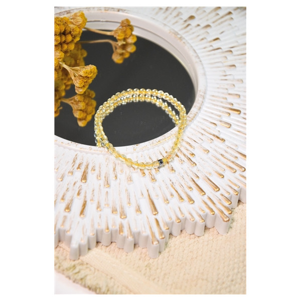 Bracelet Citrine Perles rondes 4 mm