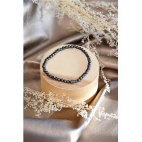 Bracelet Hématite Perles Rondes 4 mm