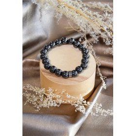 Bracelet Hématite Perles rondes 10 mm