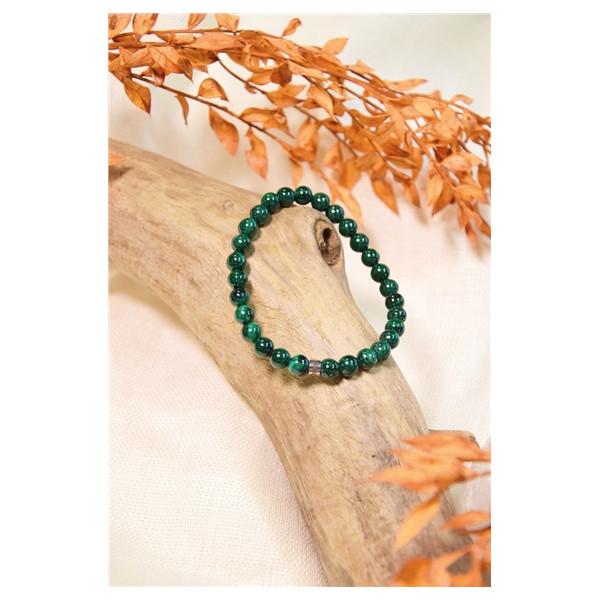 Bracelet Malachite Perles Rondes 6 mm