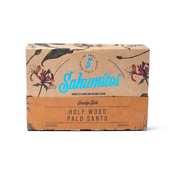 Sagrada Madre Sahumitos smudge Palo Santo par 5 en boîte présentoir -- 18x4x12cm