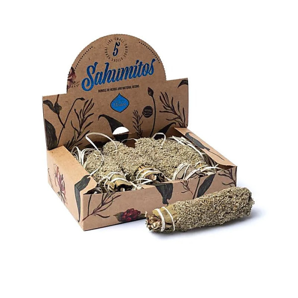 Sagrada Madre Sahumitos smudge Sauge blanche par 5 en boîte présentoir -- 18x4x12cm