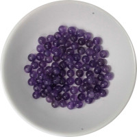 Perles Améthyste 4 mm - Sachet de 100 perles