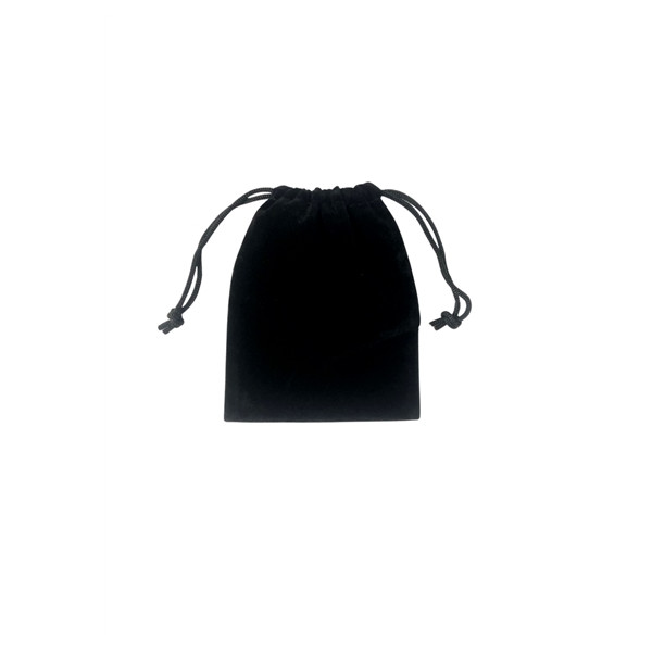 Pochon noir en velours - Moyen modèle