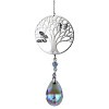 Arbre de Vie + goutte de cristal arc en ciel violet -- 30 cm