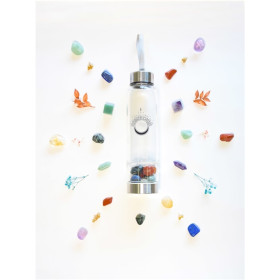 Bouteille en verre Pierres Roulées 7 Chakras