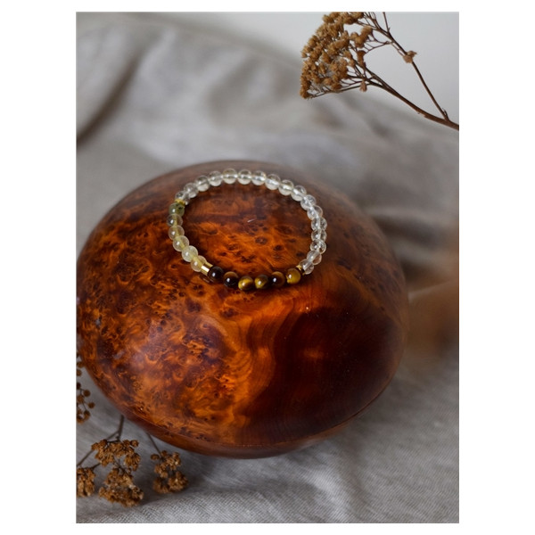 Bracelet Chakra Plexus solaire Perles rondes 6 mm