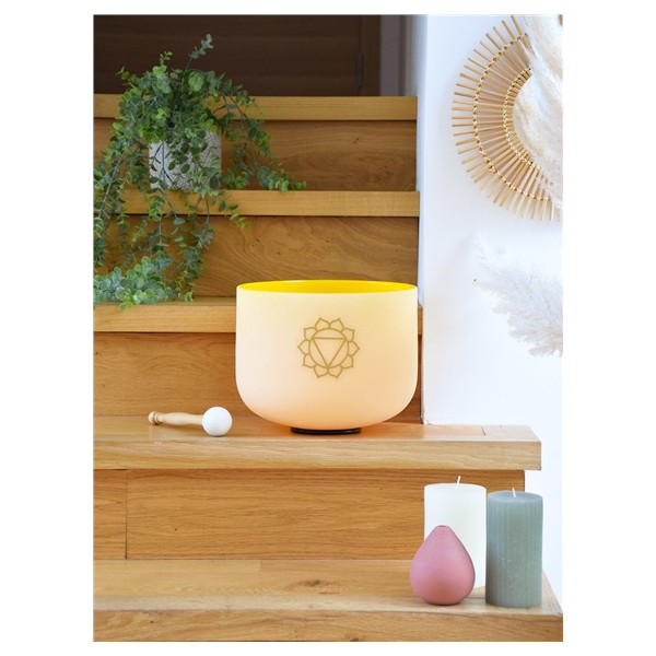 Bol chantant en Cristal Chakra Plexus solaire