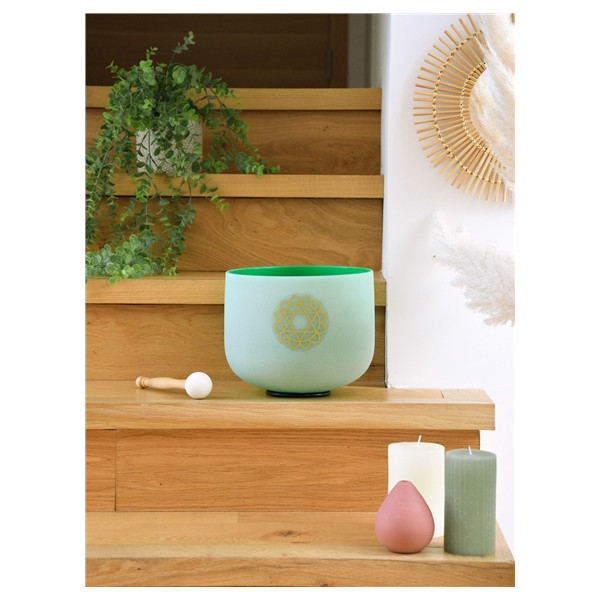 Bol chantant en Cristal Chakra du Cur