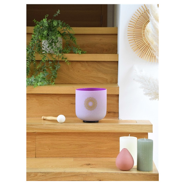 Bol chantant en Cristal Chakra Couronne