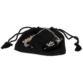 Pendule Om Agathe noire polie -- 16 g； 4 cm