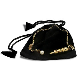 Mini Pendule en laiton plaqué or -- 4 g； 2.5 cm