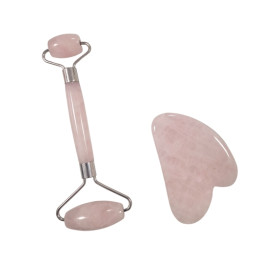 Coffret de Massage pour le Visage en Quartz rose