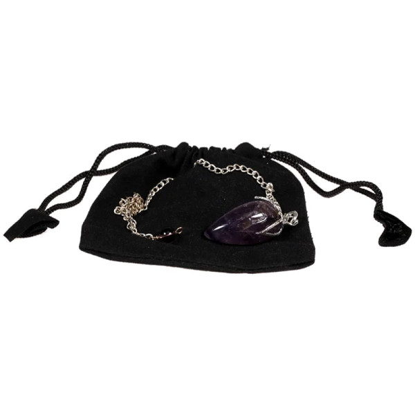 Pendule lotus Amethyste en pointe -- 2.5-3 cm