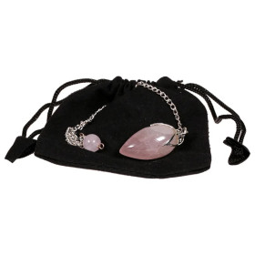 Pendule lotus Quartz rose en pointe -- 2.5-3 cm