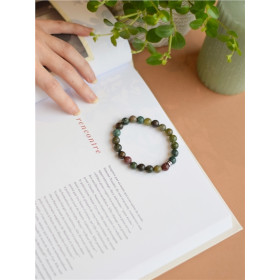 Bracelet Agate Multicolore Perles rondes 8 mm