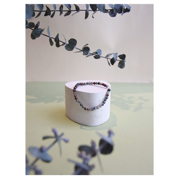 Bracelet Héliotrope Perles rondes 4 mm