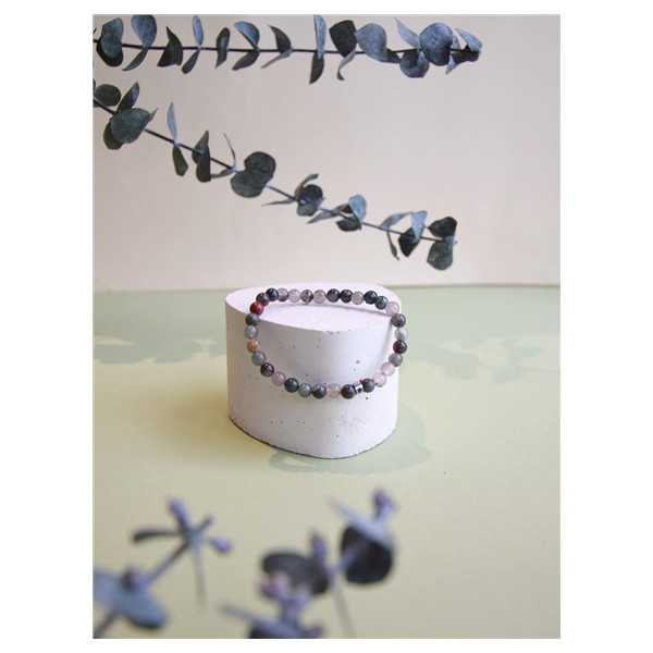 Bracelet Héliotrope Perles rondes 6 mm