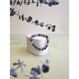 Bracelet Héliotrope Perles rondes 8 mm