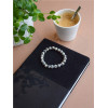 Bracelet Jaspe Dalmatien Perles rondes 8 mm