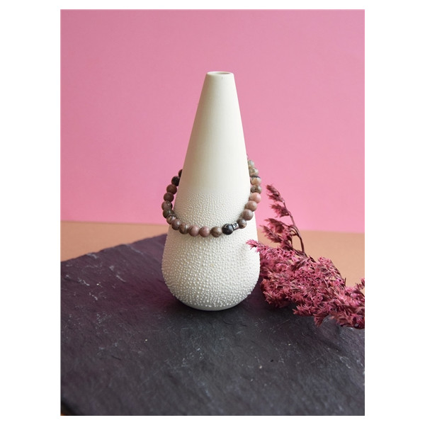 Bracelet Rhodonite Perles rondes 6 mm