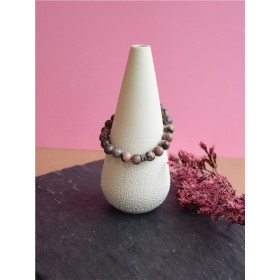 Bracelet Rhodonite Perles rondes 8 mm