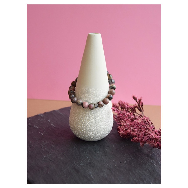 Bracelet Rhodonite Perles rondes 8 mm