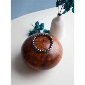 Bracelet Hématite Perles rondes 8 mm Poignet large