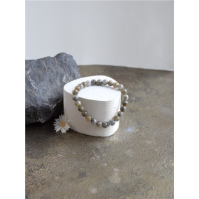 Bracelet Labradorite Perles rondes 8 mm Poignet large