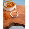 Bracelet Pierre de lune Perles rondes 8 mm Poignet large