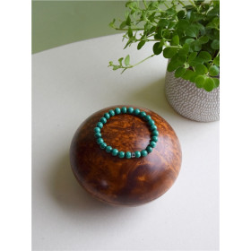 Bracelet Malachite Perles rondes 8 mm Poignet large