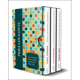 Prières, neuvaines et litanies - Coffret de 4 livres - Les Archanges - Saint Antoine - Saint Benoit - Sainte Rita