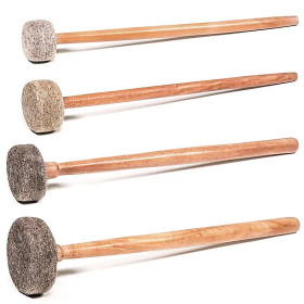 SET maillets feutre/bois bol chantant S-M-L-XL -- 7.5x3.3x32 cm