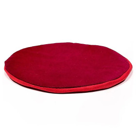 Support plat pour Bol Tibétain - rond rouge -- 15x1 cm