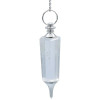 Pendule cristal roche facetté et métal -- 20 g； 6 cm