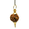 Pendule  doré avec Rudraksha -- 10 g； 4.5 cm